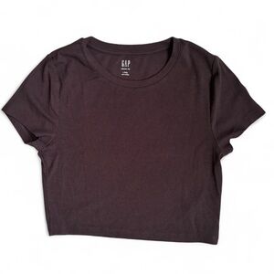 GAP Women's Modern Crop T-Shirt Terra Brown